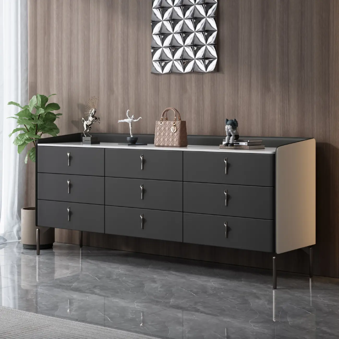 Modern Solid Wood Dresser with 8-Drawers for Bedroom Image - 29 | homeyfad