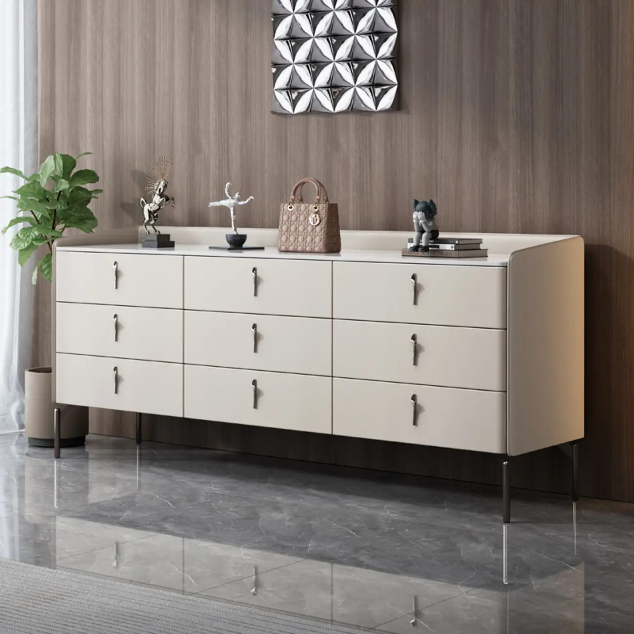 Modern Solid Wood Dresser with 8-Drawers for Bedroom Image - 30 | homeyfad