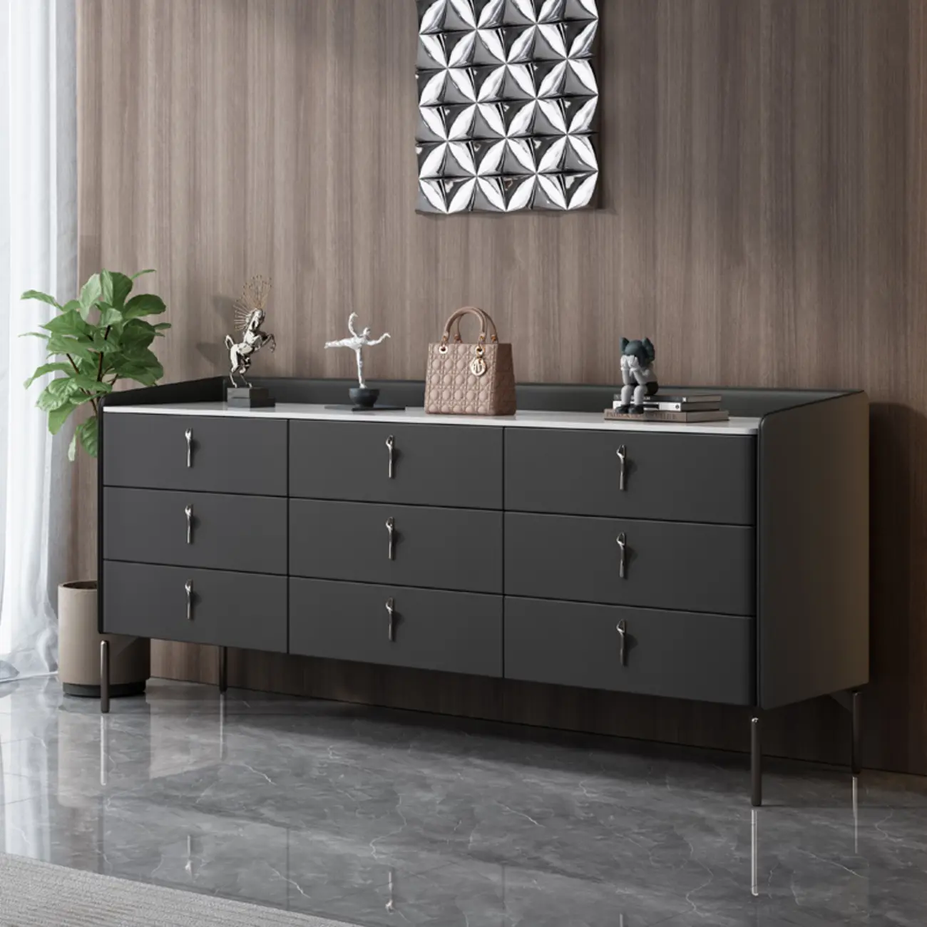 Modern Solid Wood Dresser with 8-Drawers for Bedroom Image - 31 | homeyfad