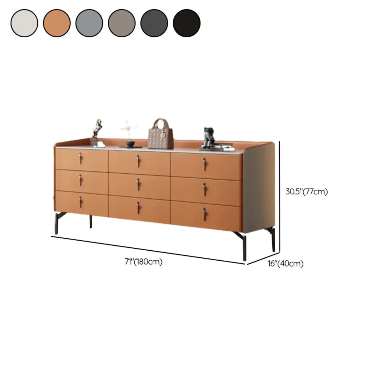 Modern Solid Wood Dresser with 8-Drawers for Bedroom Image - 35