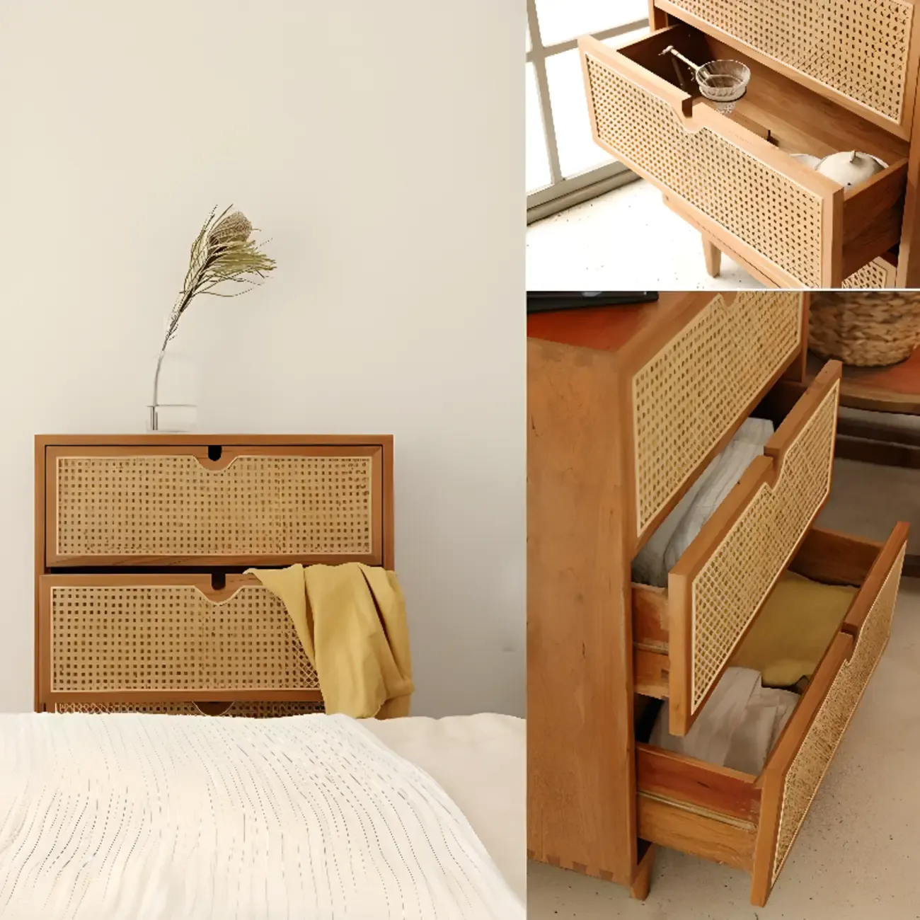 Wood Brown Tropical Style Dressers In Bedroom Image - 8