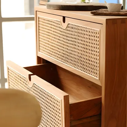 Wood Brown Tropical Style Dressers In Bedroom Image - 9