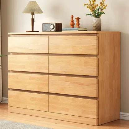 Modern Wood Dressers in Natural Finish Image - 1
