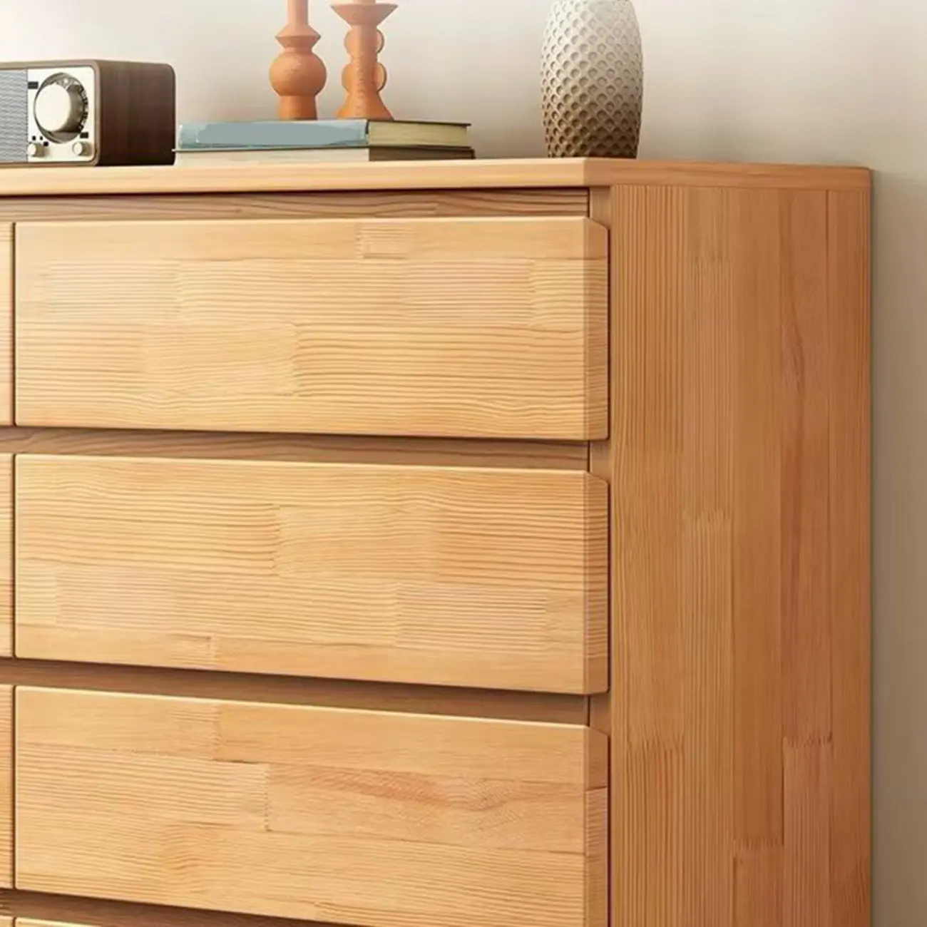 Modern Wood Dressers in Natural Finish Image - 8 | homeyfad