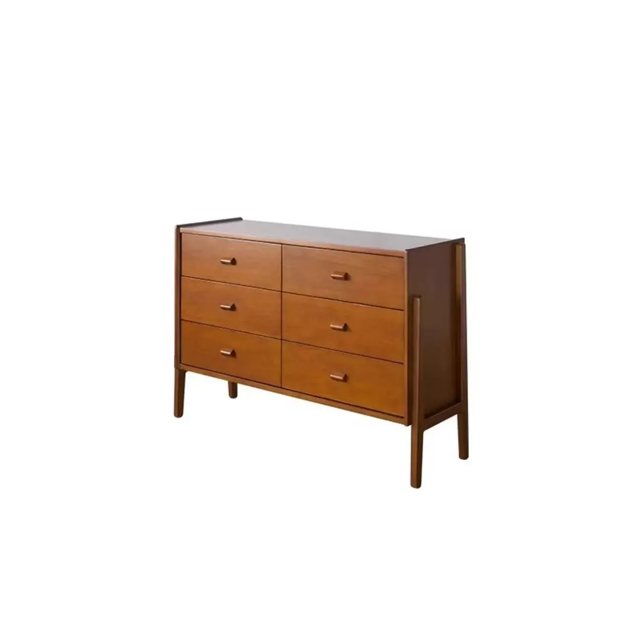 Modern Brown Wooden Pattern Dresser for Bedroom Image - 4