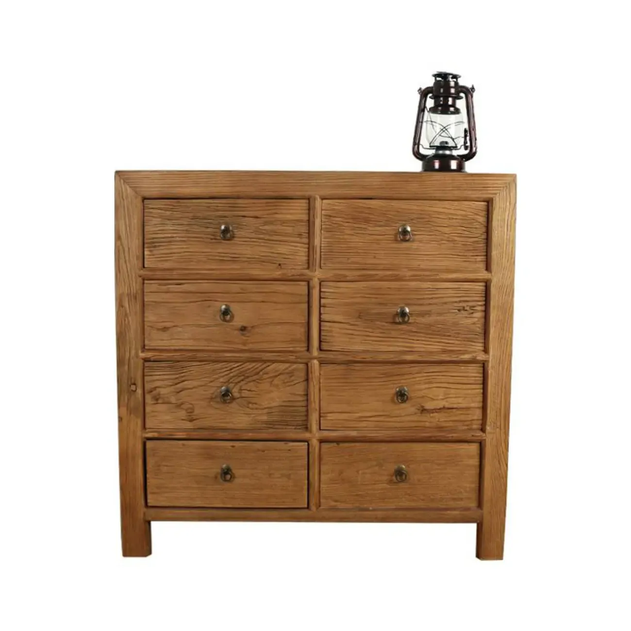 Traditional Wooden Dresser Brown with Multiple Drawers Image - 2