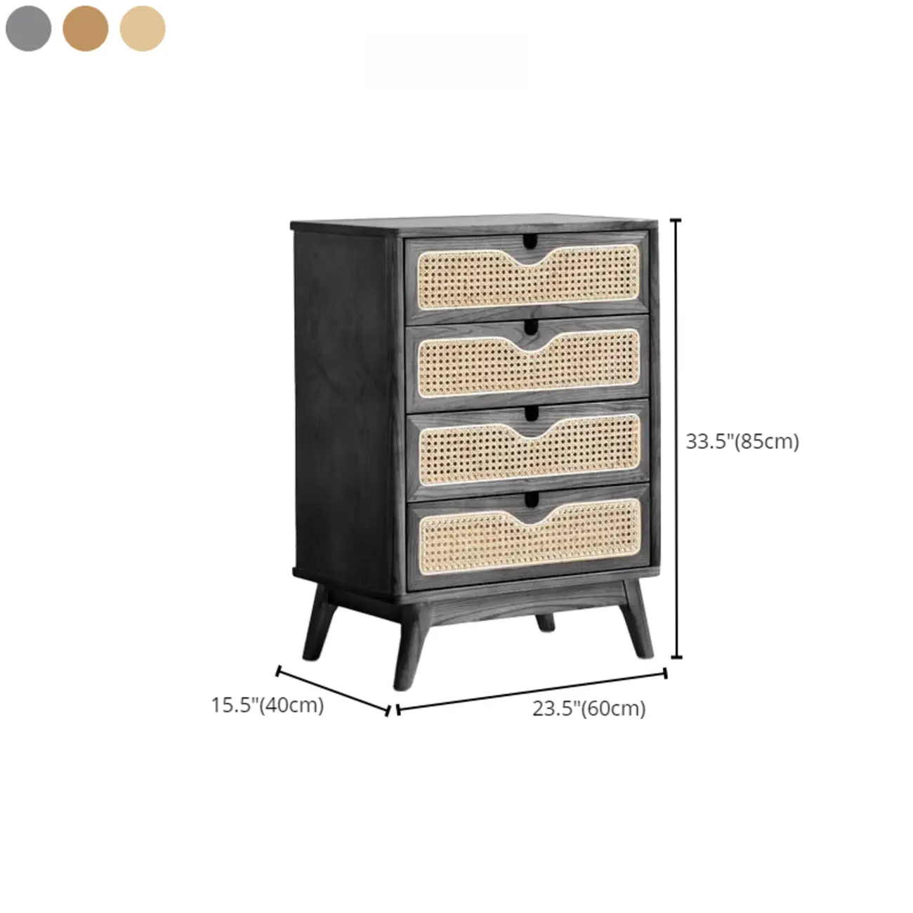 Tropical Natural Woven Double Layer Chest with 6-Drawers #size | homeyfad