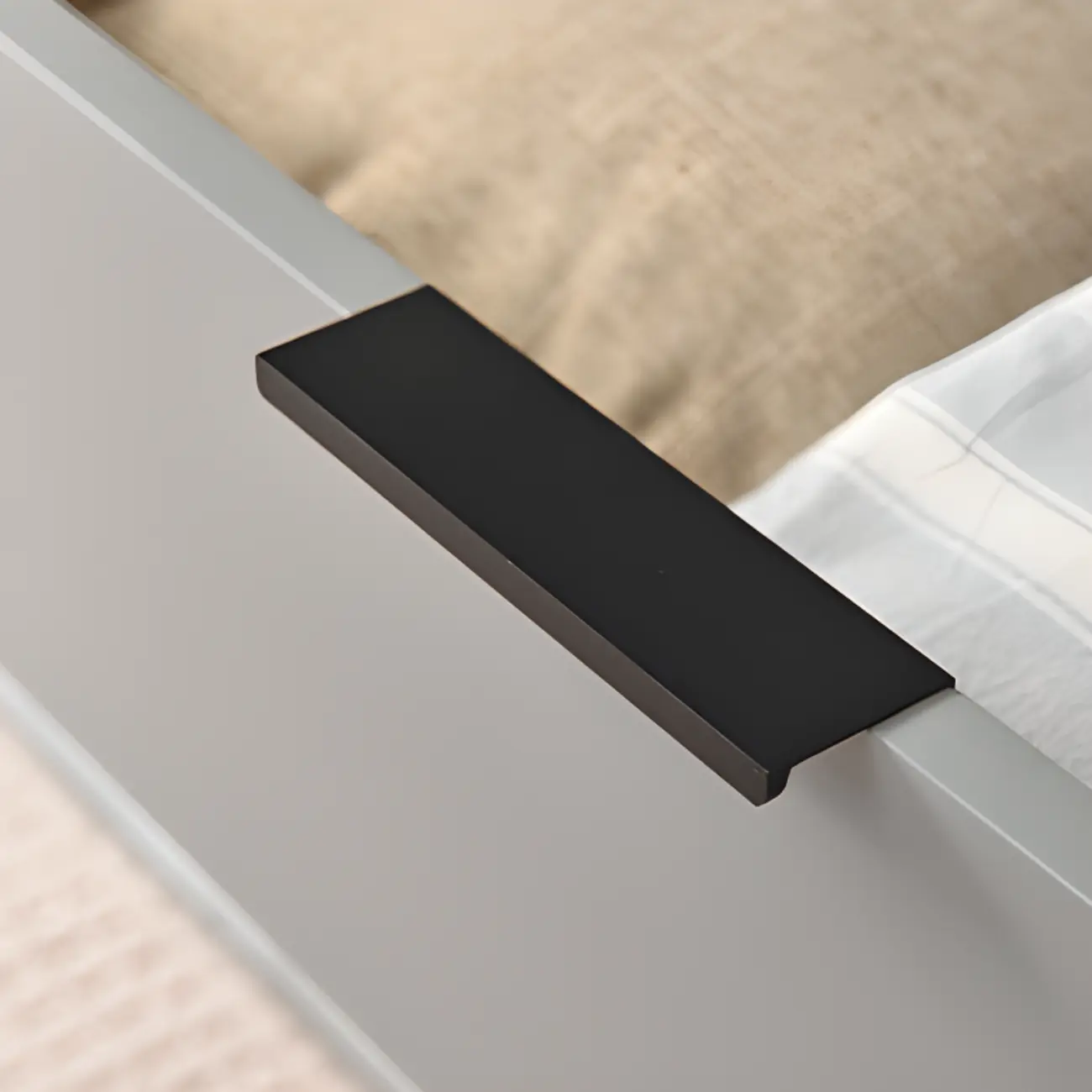 Industrial Grey Wooden Dresser with Double Storage for Bedroom Image - 15 | homeyfad