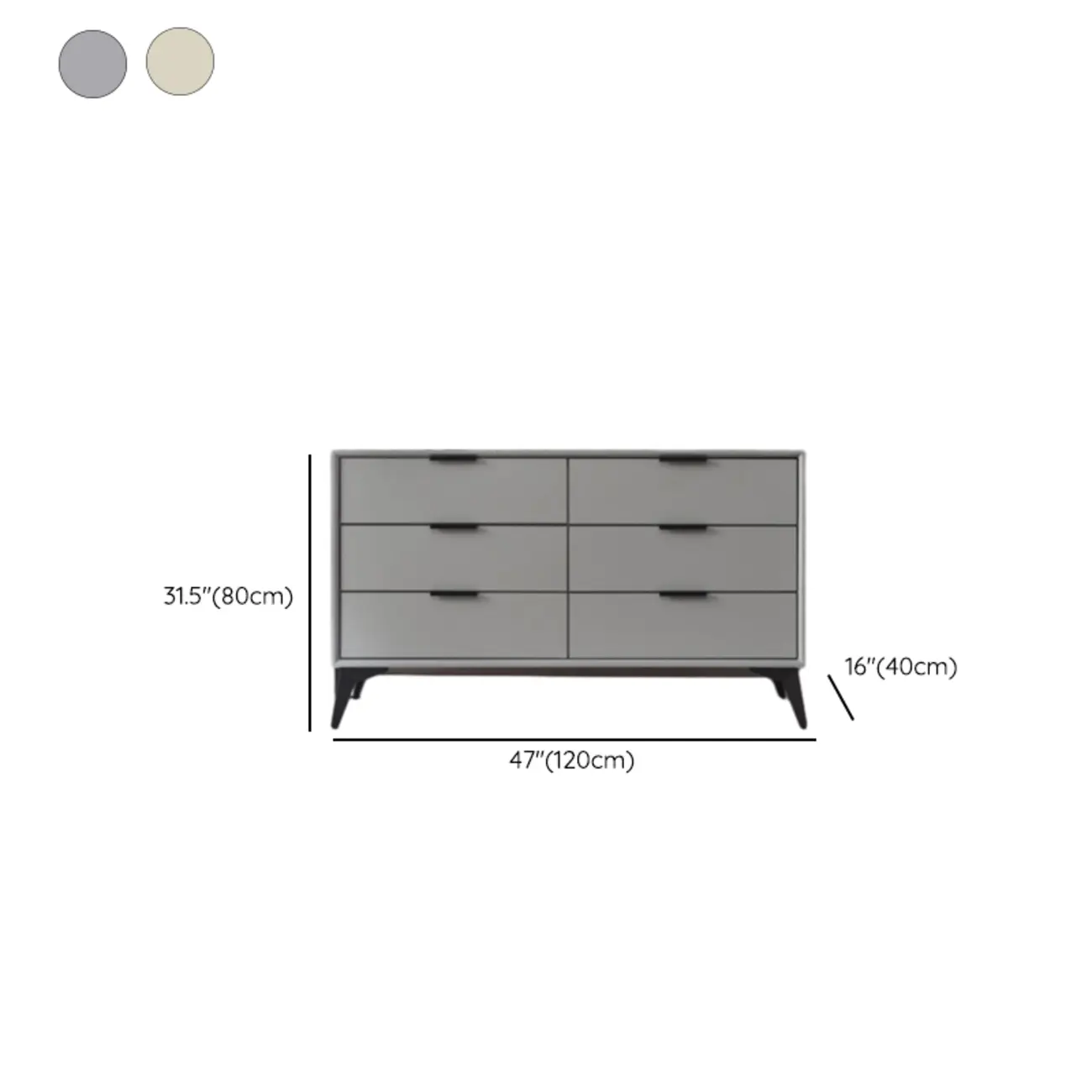 Industrial Grey Wooden Dresser with Double Storage for Bedroom Image - 21 | homeyfad