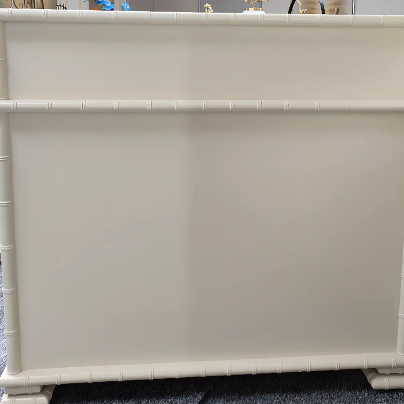 Elegant White Wood Hallway Shoe Cabinet with 4-Drawer Image - 11 | homeyfad