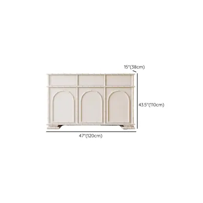 Elegant White Wood Hallway Shoe Cabinet with 4-Drawer #size