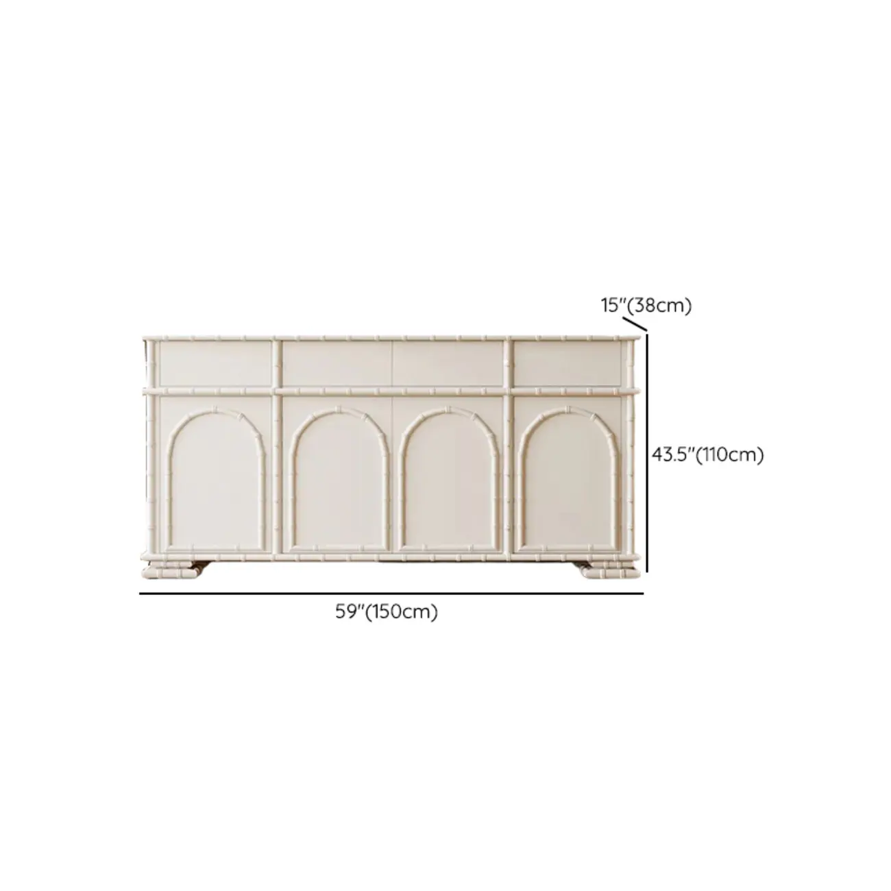 Elegant White Wood Hallway Shoe Cabinet with 4-Drawer Image - 14 | homeyfad