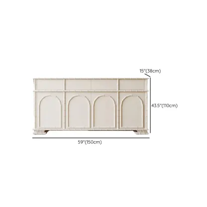 Elegant White Wood Hallway Shoe Cabinet with 4-Drawer Image - 14