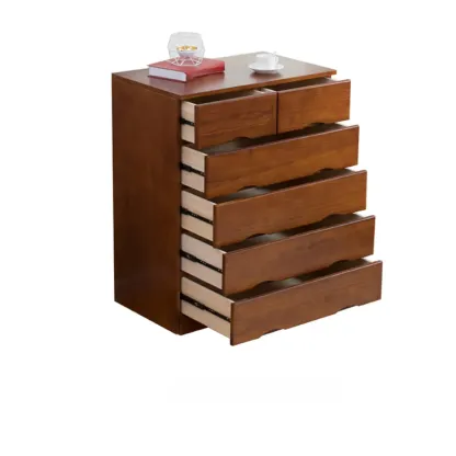 Modern Natural Wood Dressers with 7-Drawers for Living Room Image - 6