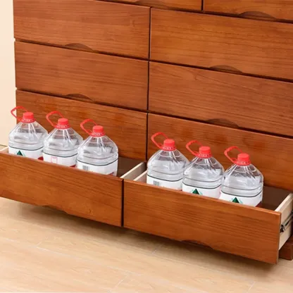 Modern Natural Wood Dressers with 7-Drawers for Living Room Image - 12