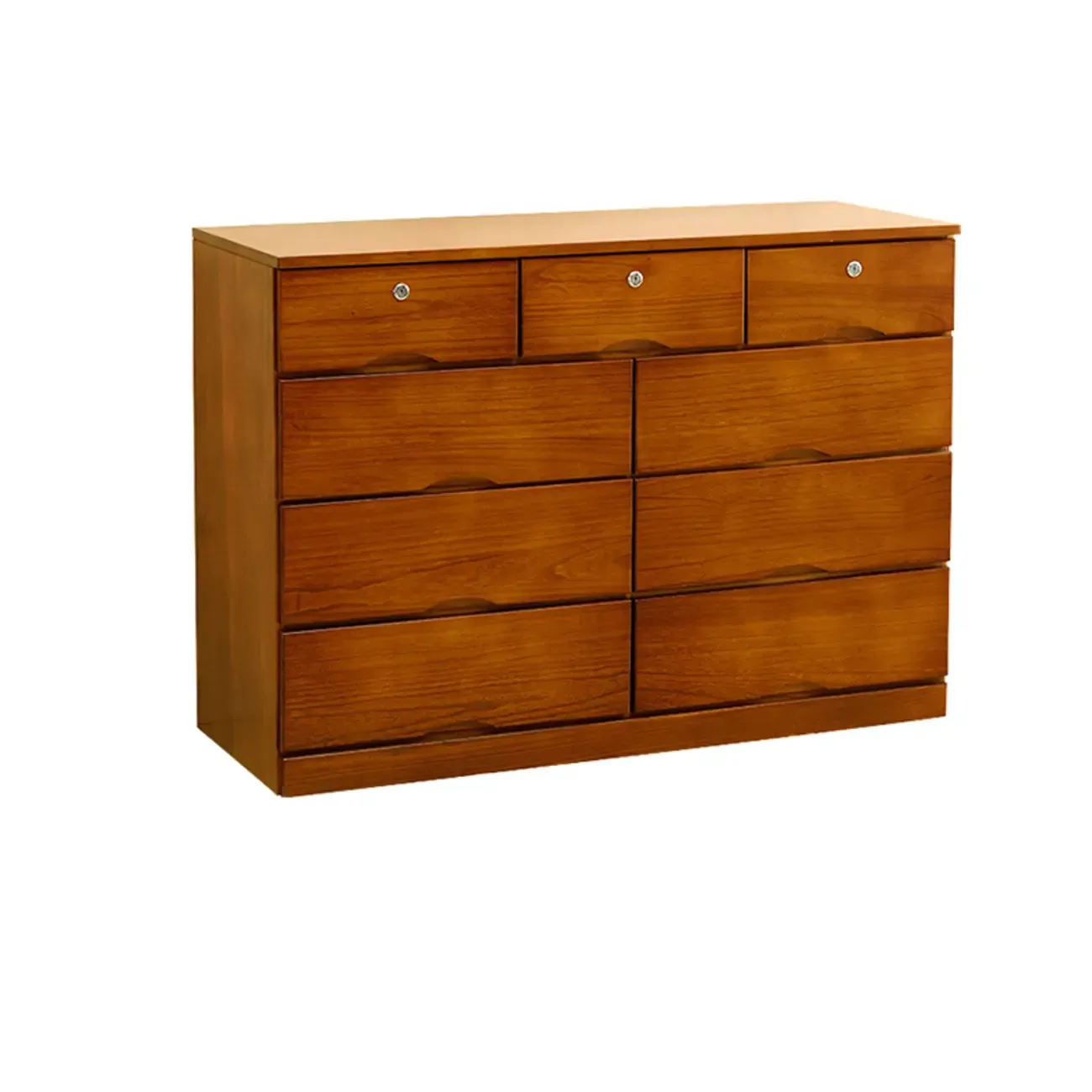 Modern Natural Wood Dressers with 7-Drawers for Living Room Image - 14