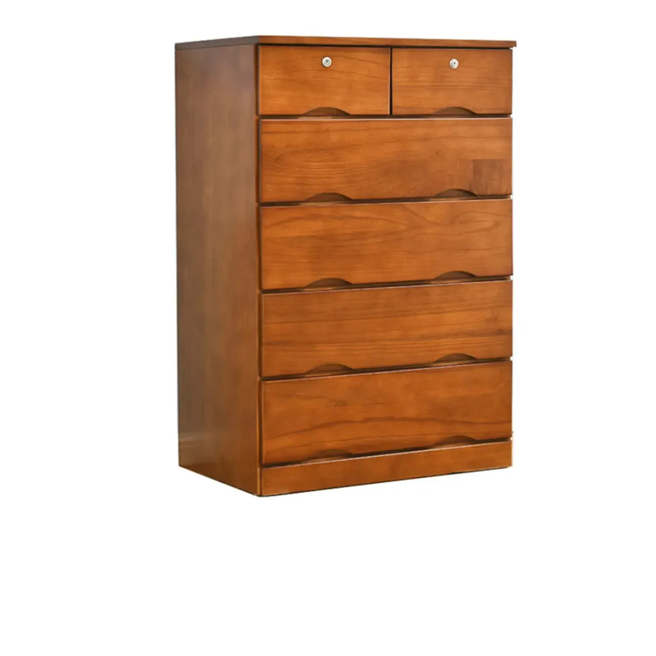 Modern Natural Wood Dressers with 7-Drawers for Living Room Image - 16