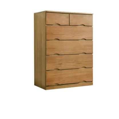 Modern Natural Wood Dressers with 7-Drawers for Living Room Image - 24