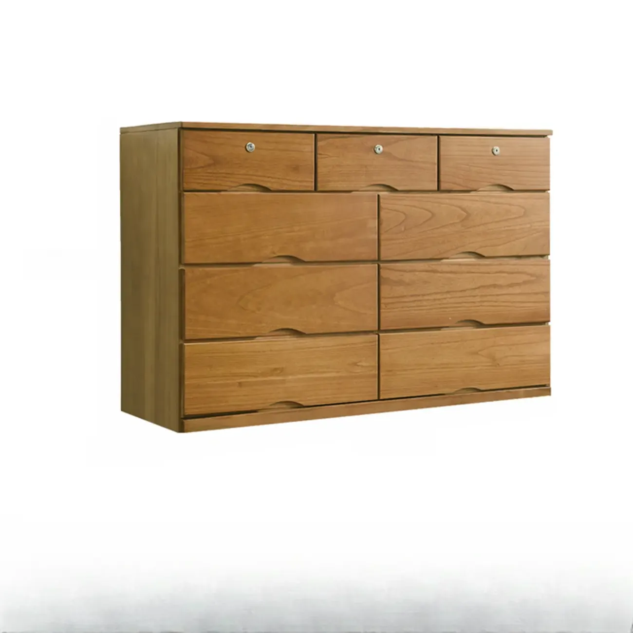 Modern Natural Wood Dressers with 7-Drawers for Living Room Image - 25