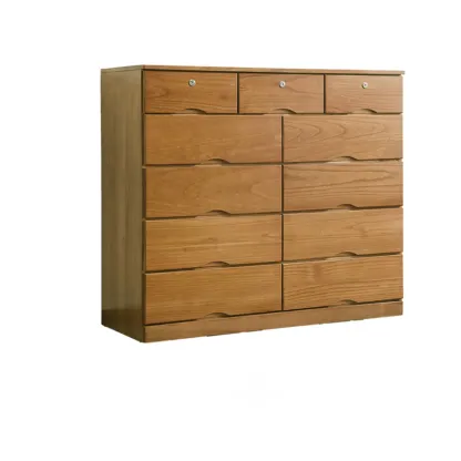 Modern Natural Wood Dressers with 7-Drawers for Living Room Image - 30