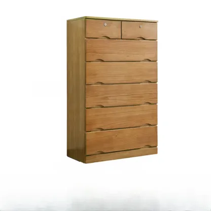 Modern Natural Wood Dressers with 7-Drawers for Living Room Image - 31