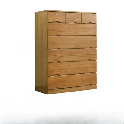Modern Natural Wood Dressers with 7-Drawers for Living Room Image - 32