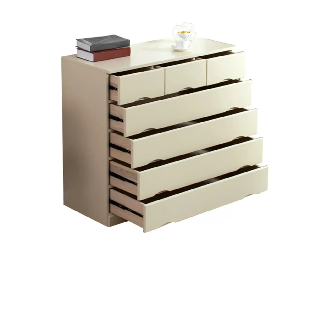 Modern Natural Wood Dressers with 7-Drawers for Living Room Image - 37