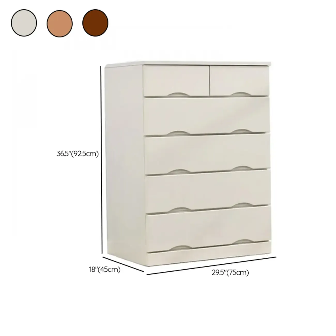 Modern Natural Wood Dressers with 7-Drawers for Living Room Image - 49