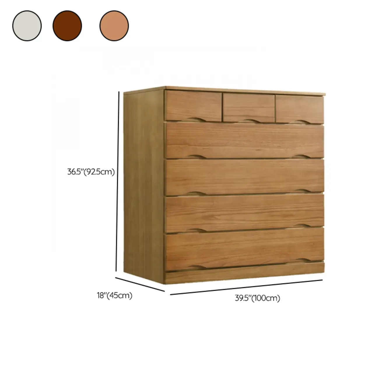 Modern Natural Wood Dressers with 7-Drawers for Living Room Image - 52 | homeyfad