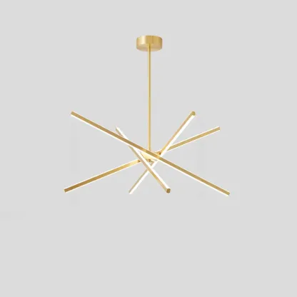 Modern Sputnik LED Pendant Chandelier with Linear Design Image - 2
