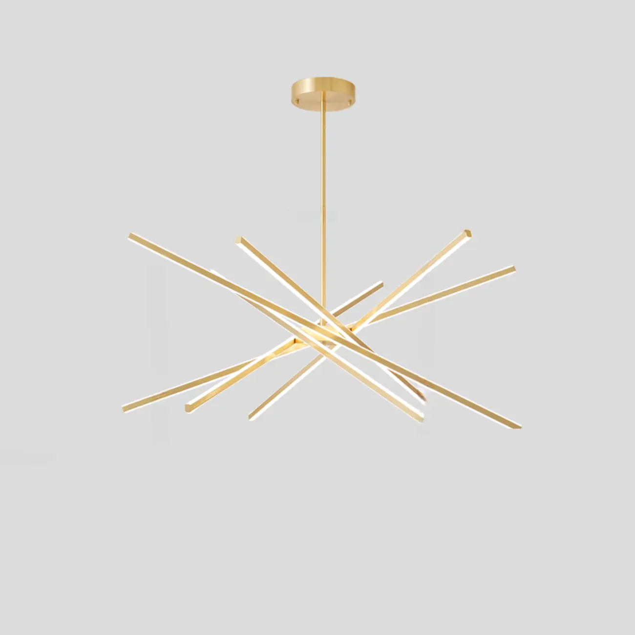 Modern Sputnik LED Pendant Chandelier with Linear Design Image - 3 | homeyfad