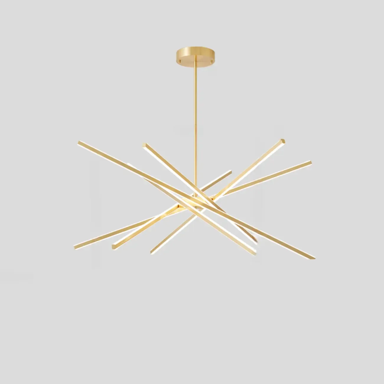 Modern Sputnik LED Pendant Chandelier with Linear Design Image - 3