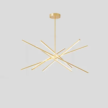 Modern Sputnik LED Pendant Chandelier with Linear Design Image - 3