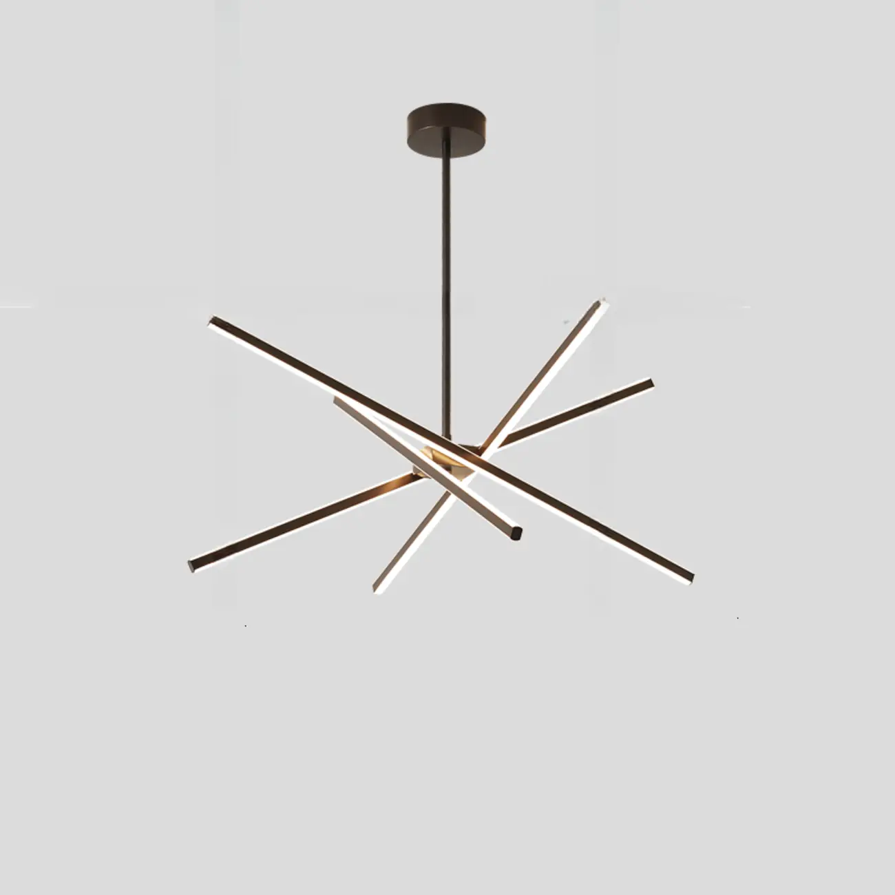 Modern Sputnik LED Pendant Chandelier with Linear Design Image - 5 | homeyfad