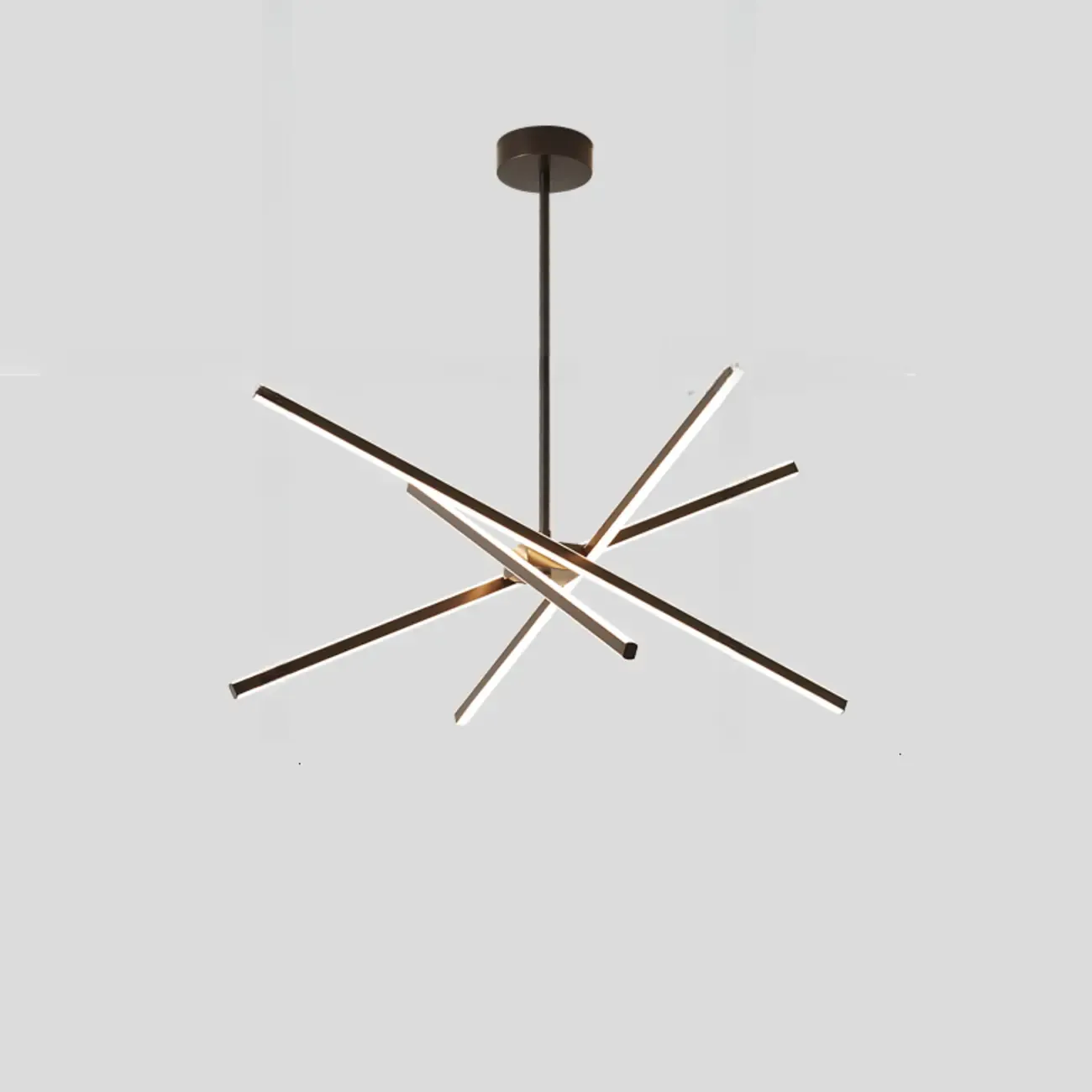 Modern Sputnik LED Pendant Chandelier with Linear Design Image - 5