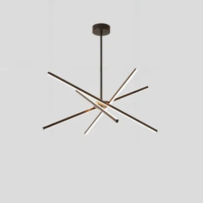 Modern Sputnik LED Pendant Chandelier with Linear Design Image - 5