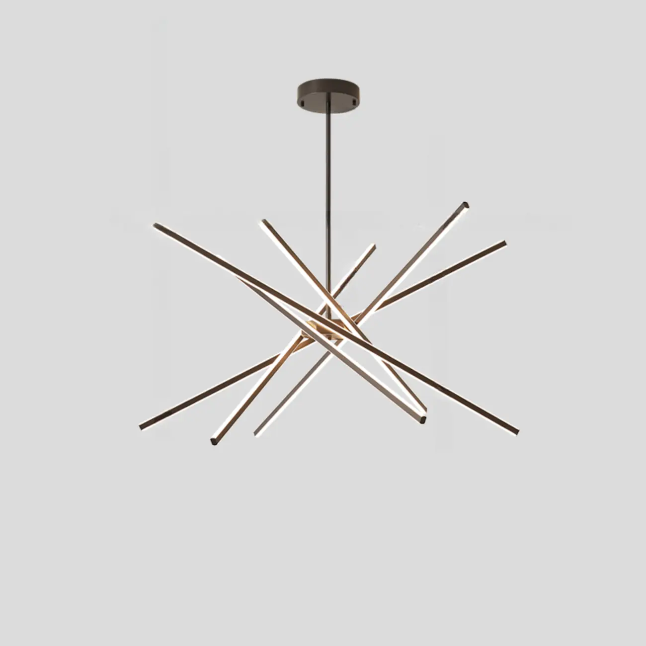 Modern Sputnik LED Pendant Chandelier with Linear Design Image - 7 | homeyfad