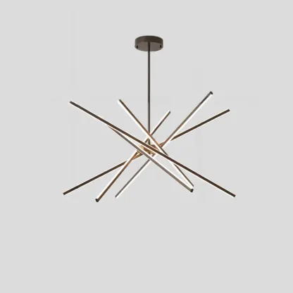 Modern Sputnik LED Pendant Chandelier with Linear Design Image - 7