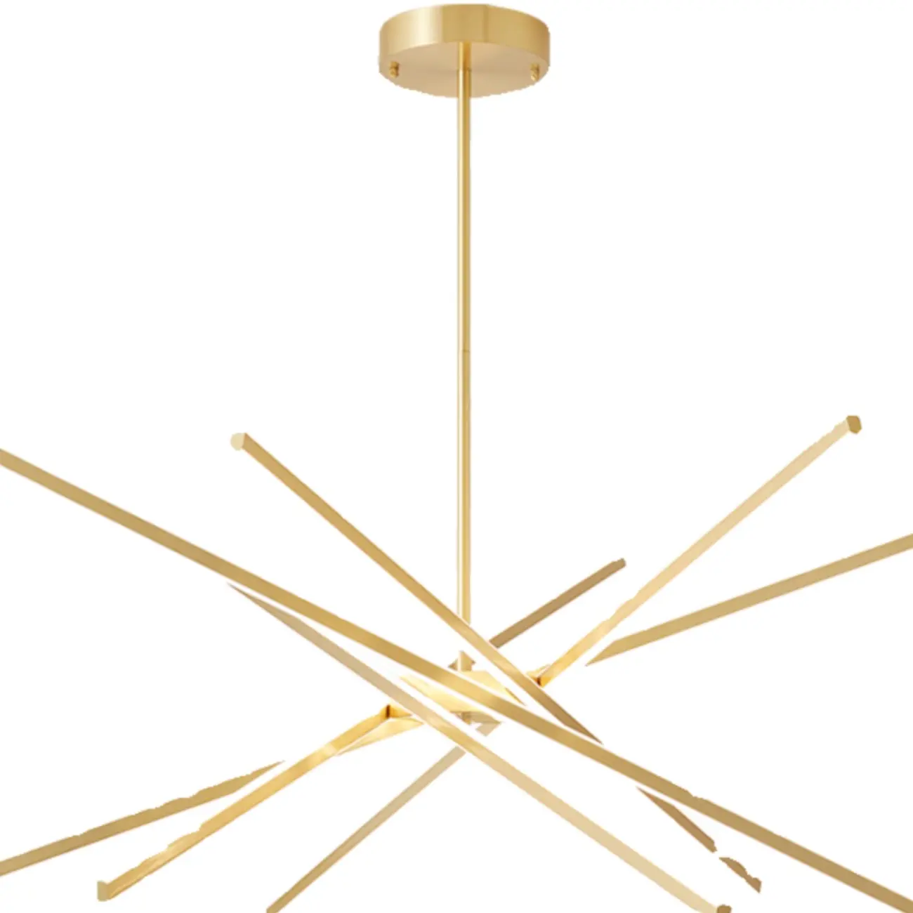 Modern Sputnik LED Pendant Chandelier with Linear Design Image - 9 | homeyfad