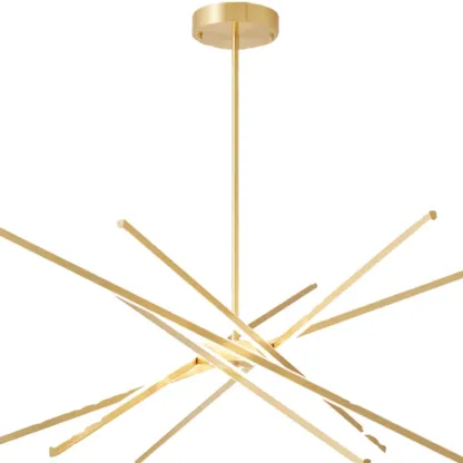 Modern Sputnik LED Pendant Chandelier with Linear Design Image - 9
