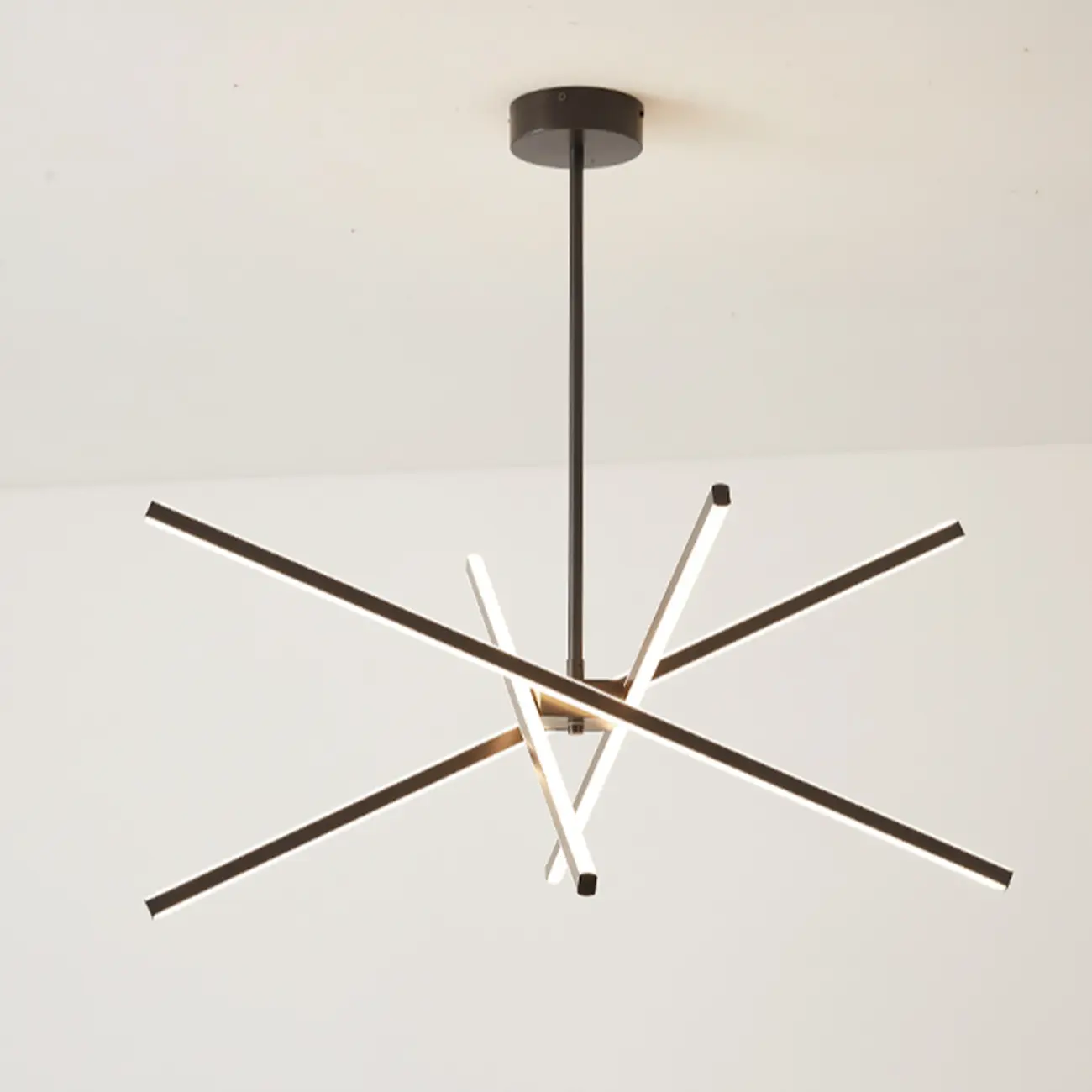 Modern Sputnik LED Pendant Chandelier with Linear Design Image - 10 | homeyfad