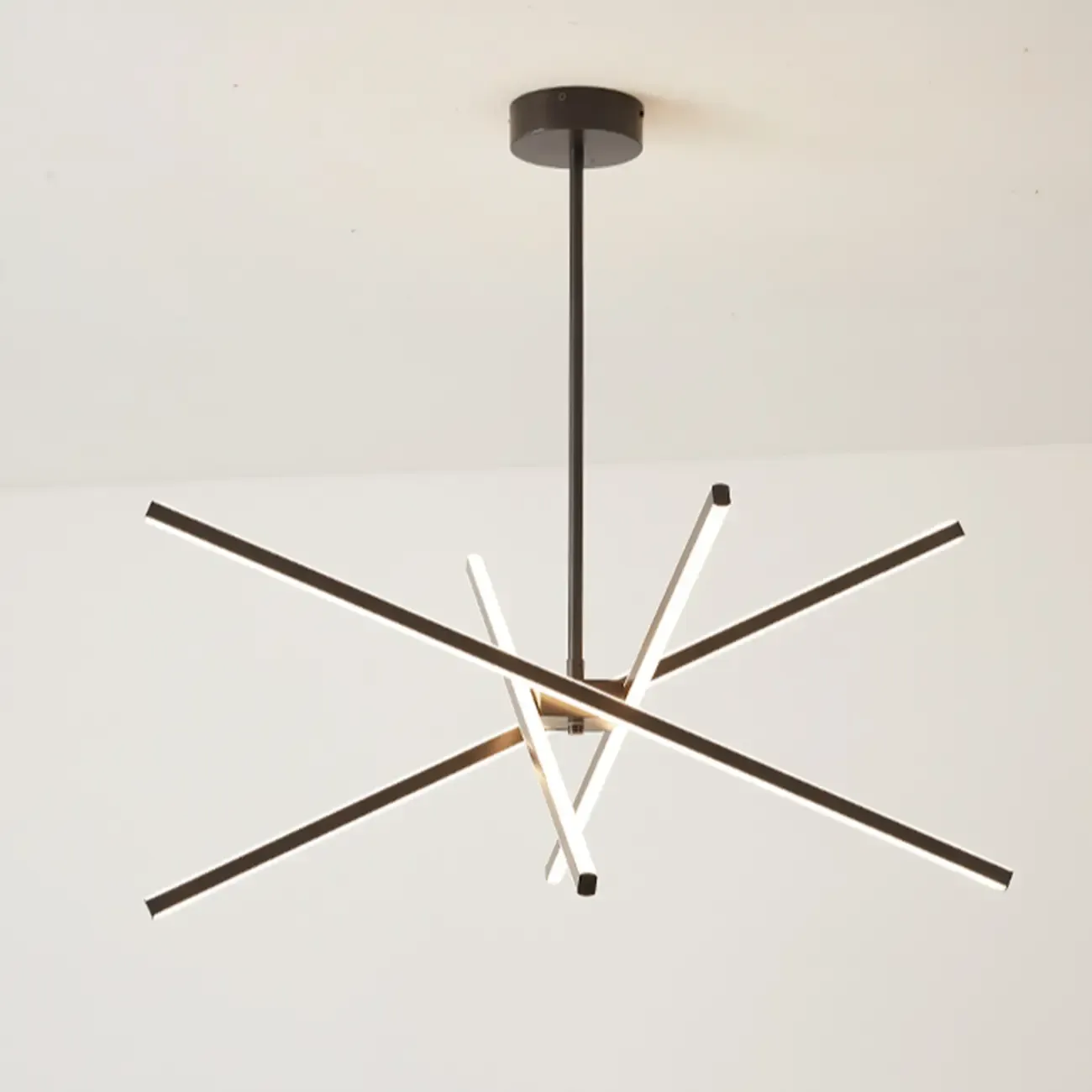Modern Sputnik LED Pendant Chandelier with Linear Design Image - 10