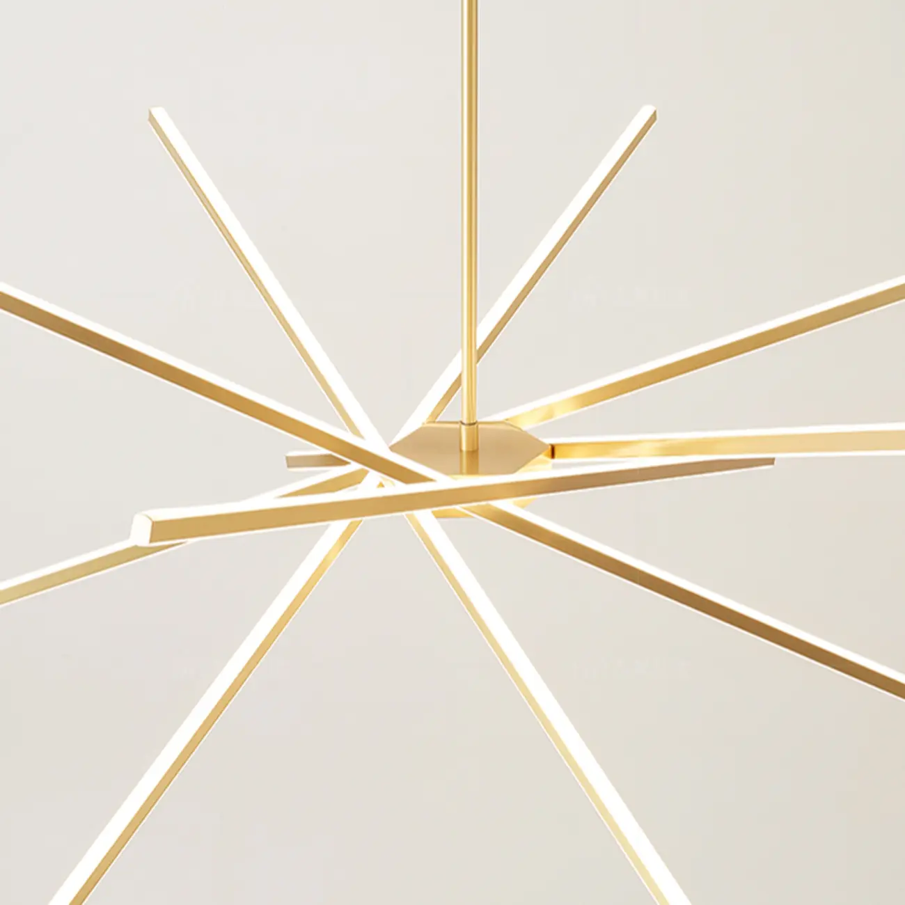 Modern Sputnik LED Pendant Chandelier with Linear Design Image - 11 | homeyfad