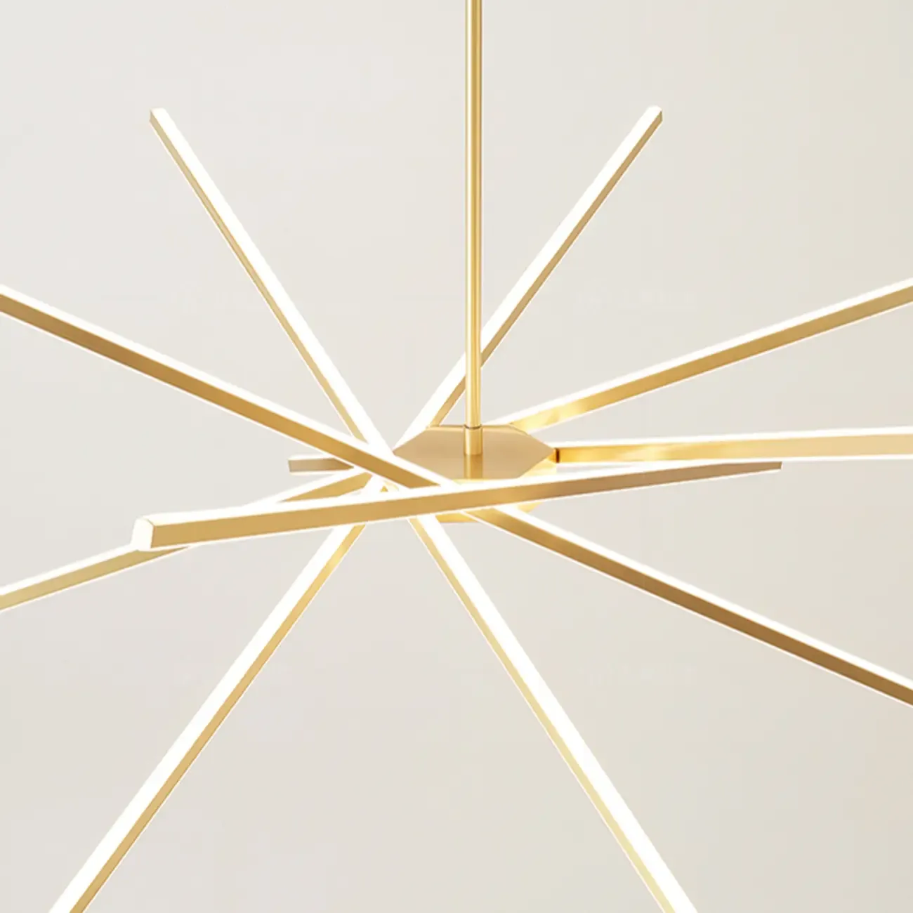 Modern Sputnik LED Pendant Chandelier with Linear Design Image - 11