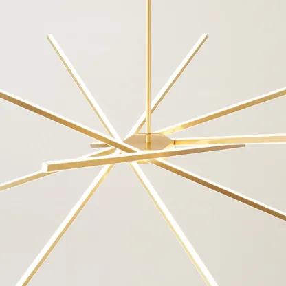 Modern Sputnik LED Pendant Chandelier with Linear Design Image - 11