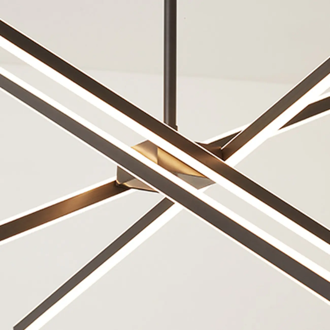 Modern Sputnik LED Pendant Chandelier with Linear Design Image - 12 | homeyfad