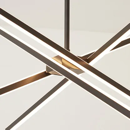 Modern Sputnik LED Pendant Chandelier with Linear Design Image - 12