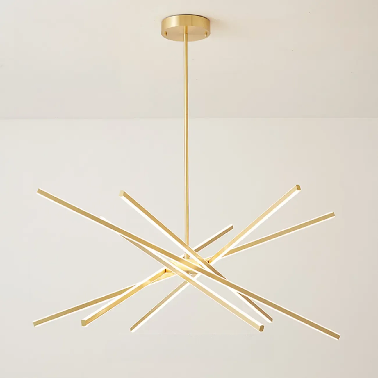Modern Sputnik LED Pendant Chandelier with Linear Design Image - 15