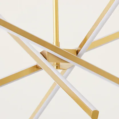 Modern Sputnik LED Pendant Chandelier with Linear Design Image - 16