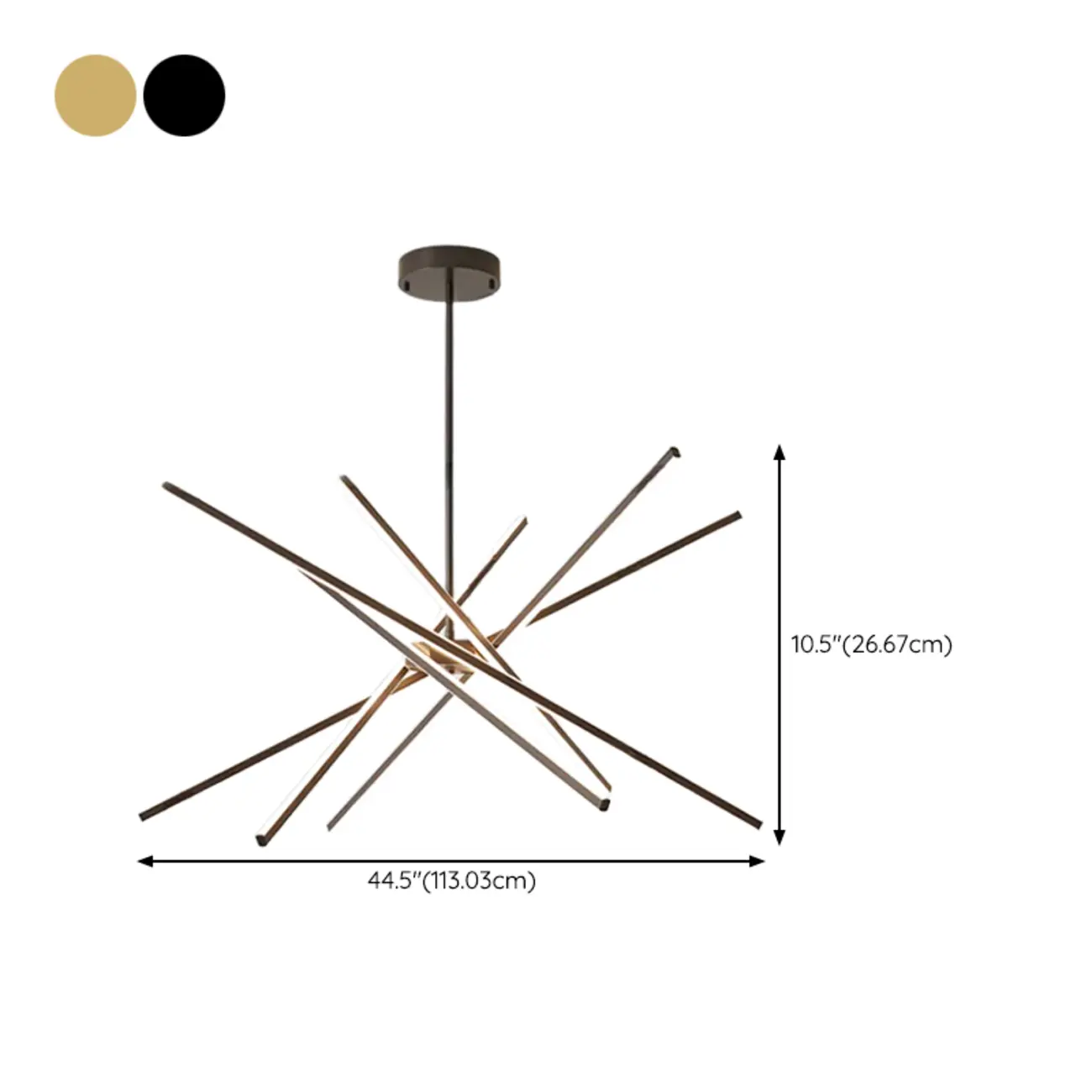 Modern Sputnik LED Pendant Chandelier with Linear Design Image - 18 | homeyfad